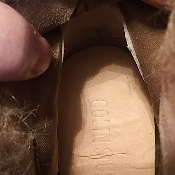 COLIN STUART BEIGE SUEDE AND FUR BOOTIES - Picture 10 of 10